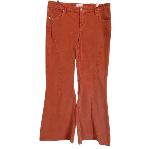 Urban Outfitters BDG Extreme Flare Corduroy Pants Women’s Sz 32 Tangerine Orange - Picture 4 of 16